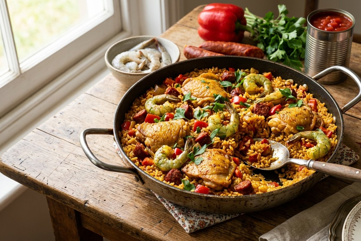 Chicken & Prawn Paella