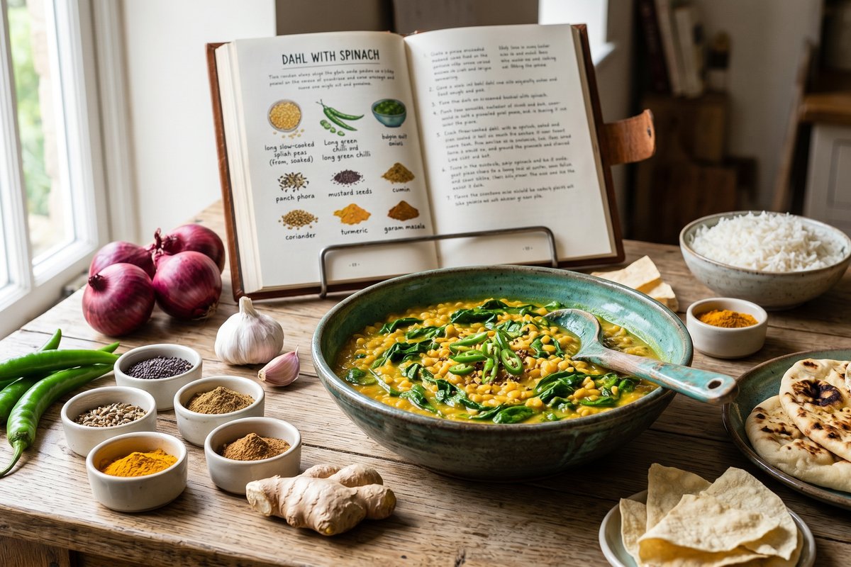 Dahl with Spinach