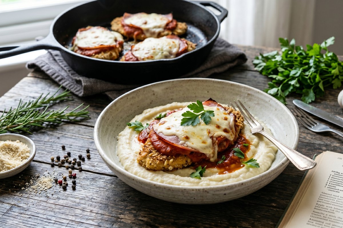Keto Chicken Parmi Bowl