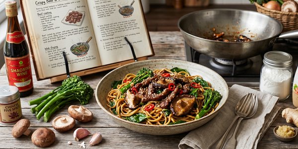 Crispy Beef & Shiitake Noodles