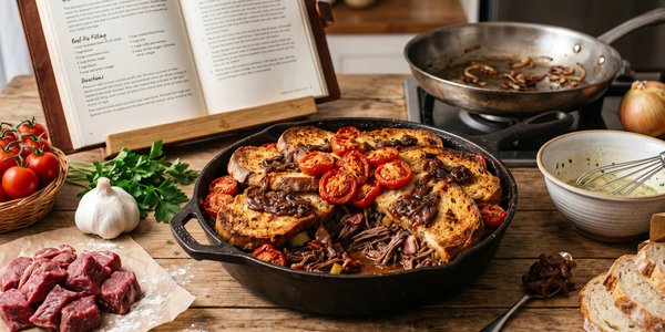 Crunchy Top Slow-Cooked Beef & Onion Jam