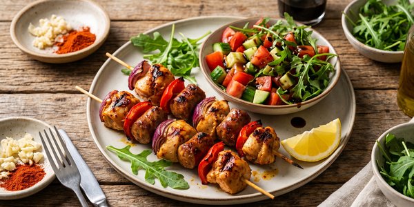 Chicken & Sausage Kebabs
