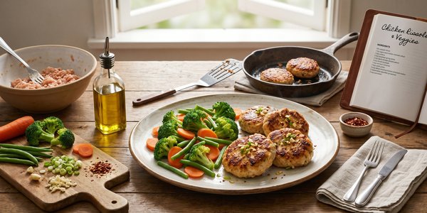 Chicken Rissoles & Veggies