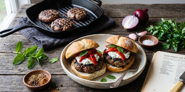 Lamb Burgers with Tzatziki