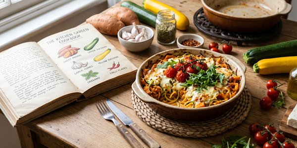 Zucchini & Sweet Potato Zoodle Bake