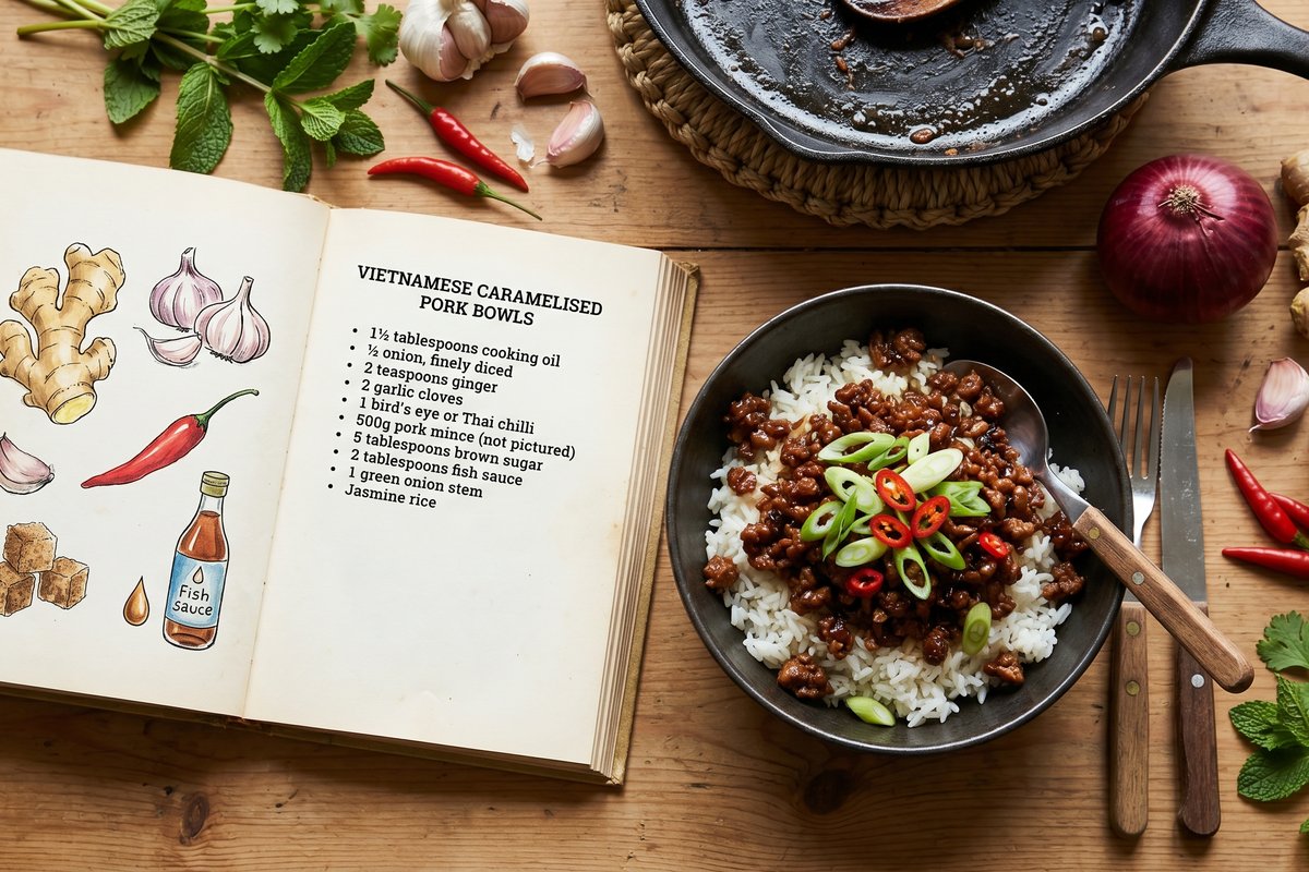 Vietnamese Caramelised Pork Bowls